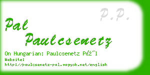 pal paulcsenetz business card